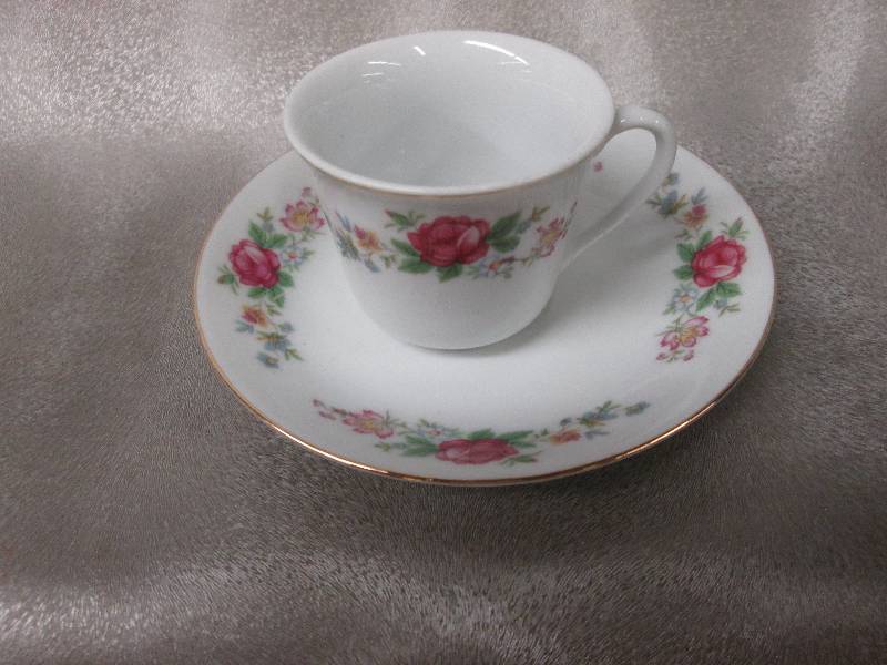 Mini Tea Set 12 cupssaucers rose p...