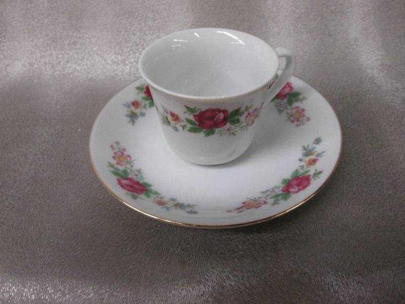 Mini Tea Set 12 cupssaucers rose p...