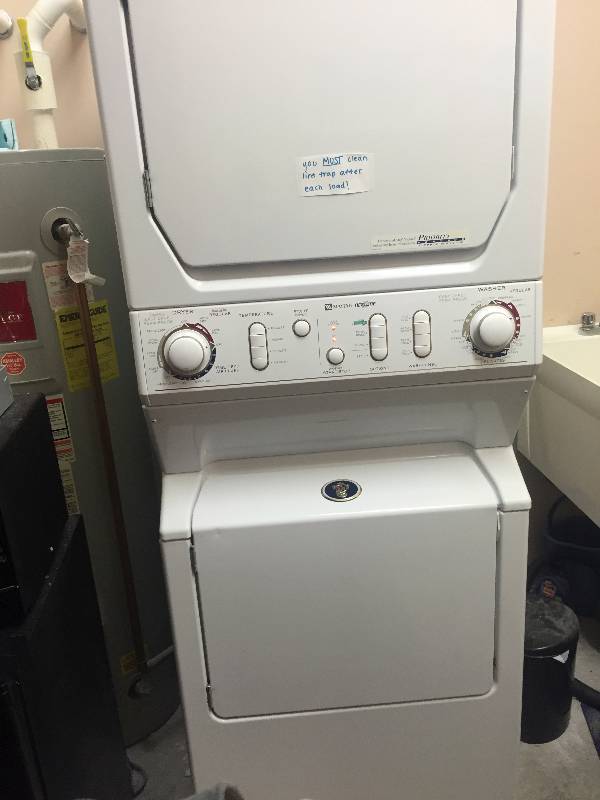 lot 19 image: Maytag Stacked WasherDryer