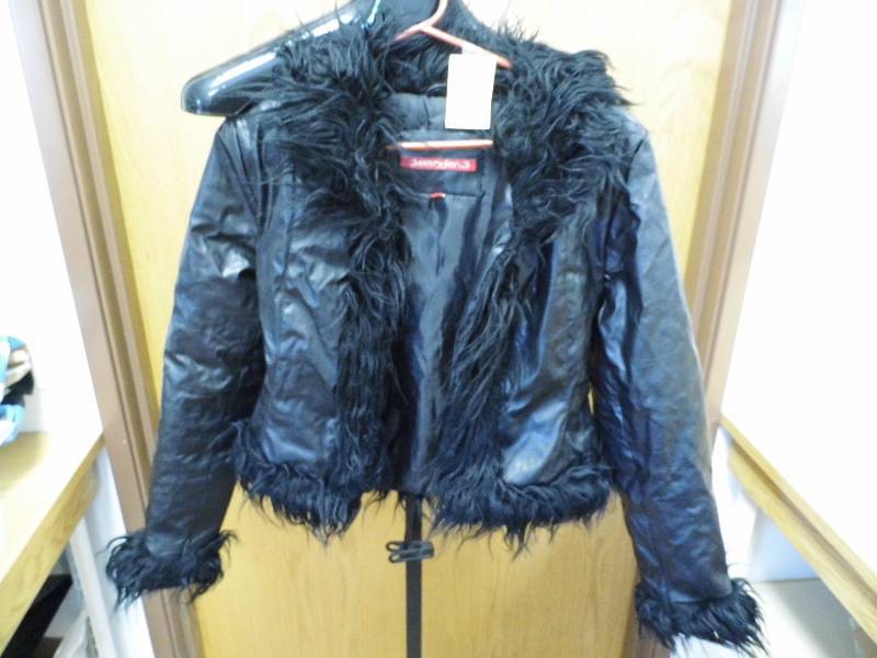 Jennifer J Faux Leather Jacket