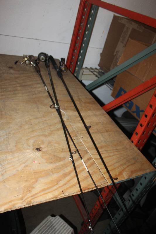 lot 31 image: Lot of (3) Fishing Rods, Some With Reels