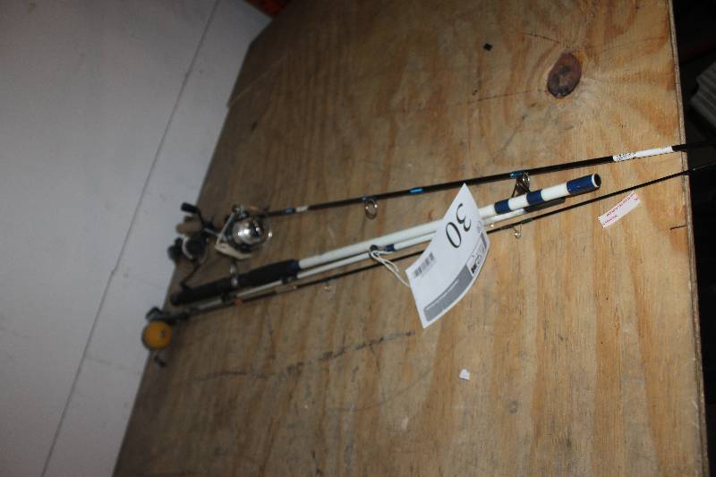 lot 30 image: Lot of (3) Fishing Rods, Some With Reels