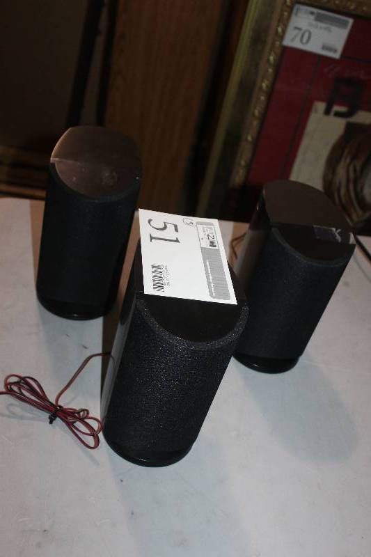 lot 51 image: Lot of (3) Coby Speakers