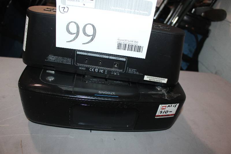 lot 99 image: Lot of (2) Electronics Including 1) Altec Docking Clock Radio AND 1) Memorex Clock Radio For iPhoneiPod
