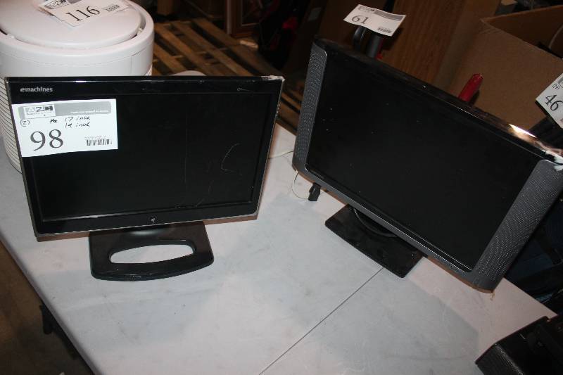lot 98 image: Lot of (2) Monitors Including 1) 17 eMachines Monitor AND 1) 19 Compaq Monitor