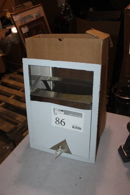 lot 86 image: Lot of (2) Locking Mail Drop Boxes w Key