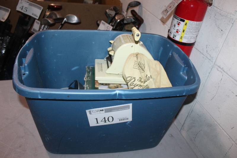lot 140 image: Box Lot Including Adding Machine Nativity Scene And More