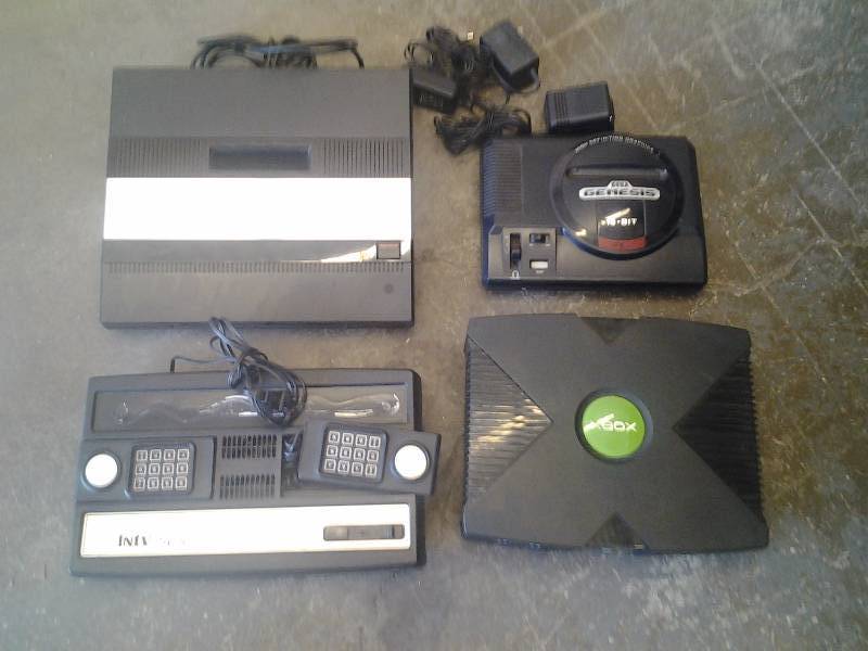 lot 30 image: Box Lot Video Games X-Box (No Power Cord), Sega Genesis, Atari, In-TV