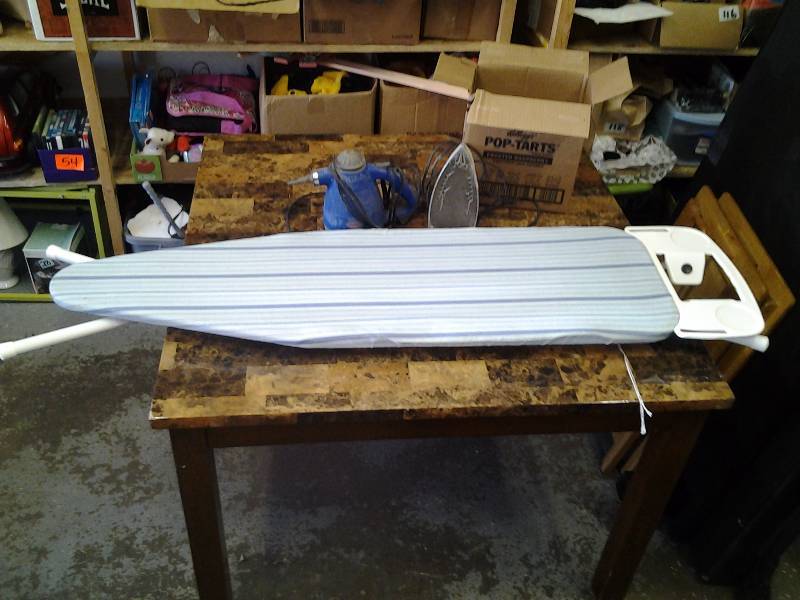 lot 98 image: Ironing Board, Iron, Steamer
