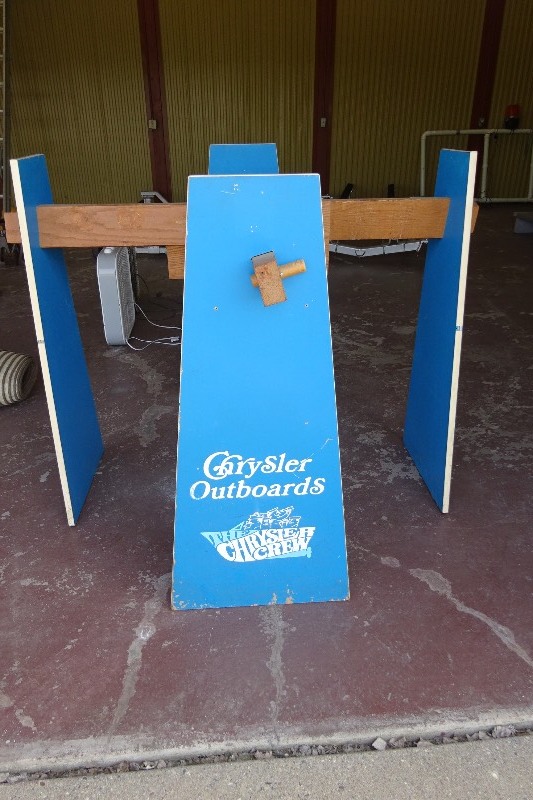Crysler Outboards display stand
