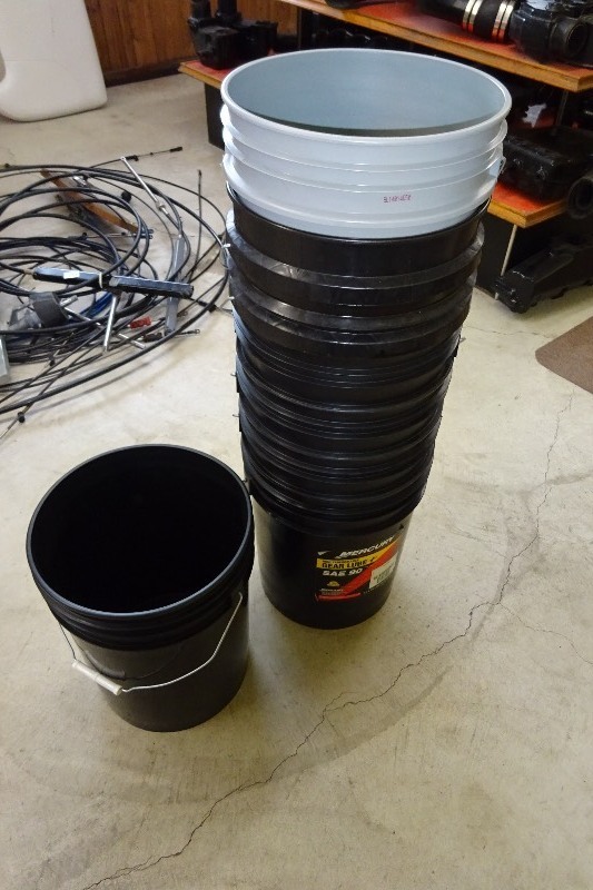 8 - 5 gallon buckets