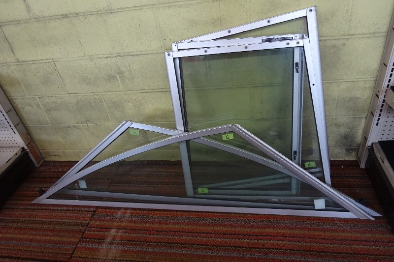 US Marine polished aluminum frame windshield