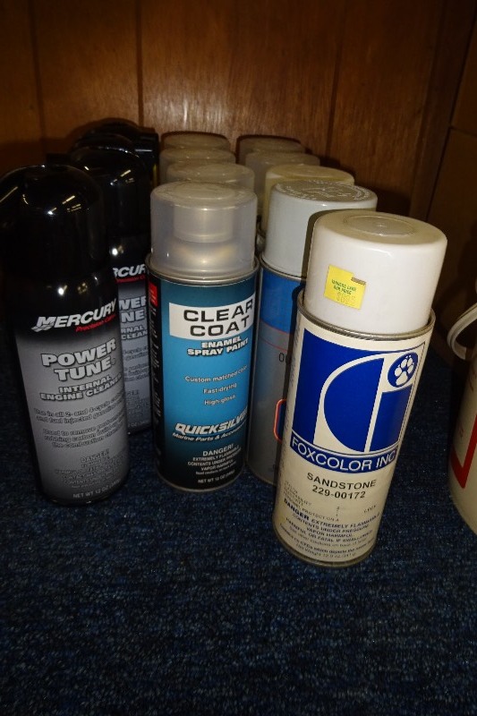 Internal engine cleaner, clear coat spray