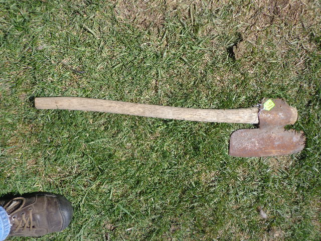 Old Wooden Handle Broadhead Axe