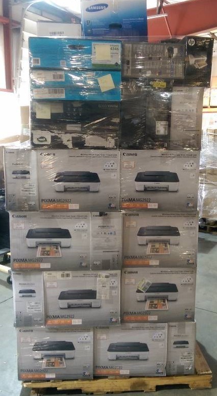 lot 1 image: Pallet of 64 Assorted Printers