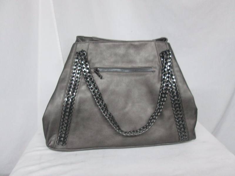 Steve Madden Hangbag BPerla Chain Tote Pewter