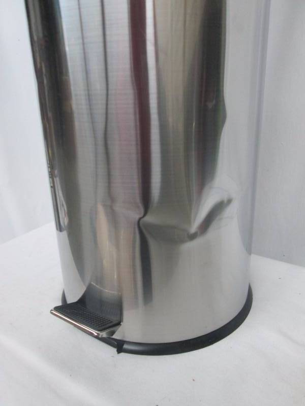 Alcove Brushed Stainless Steel Round Trash Can