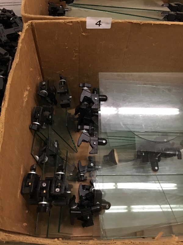 Large lot of designer glass shelving