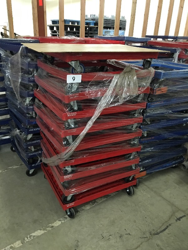 Large lot of plastic carts