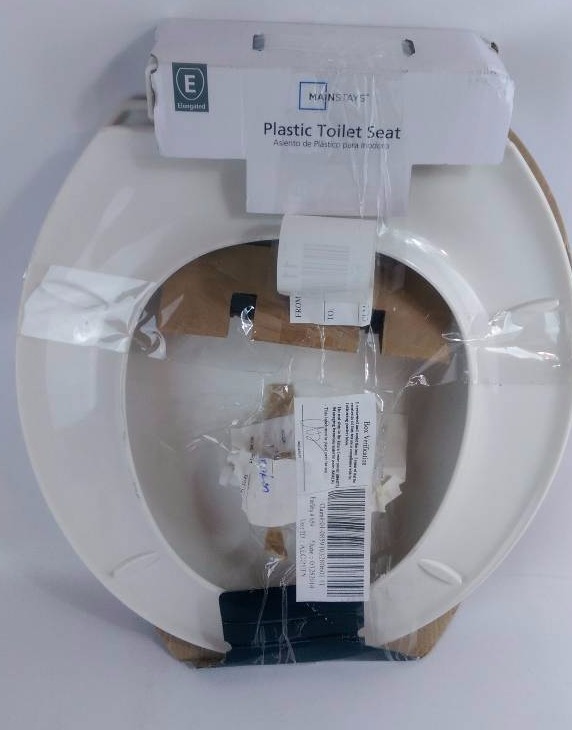 lot 50 image: Mainstays Elongated Plastic Toilet Seat