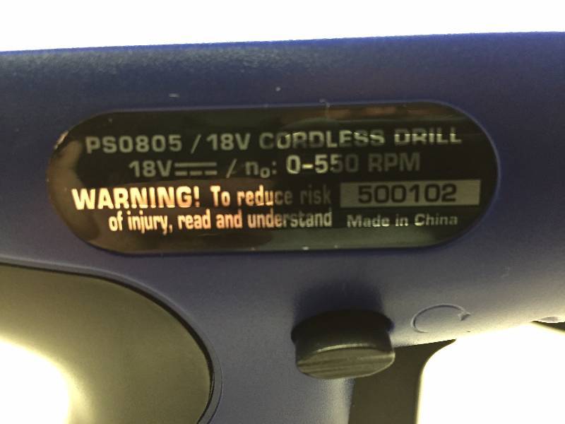lot 5 image: CRAFTSMAN DRILL 38 19.2 VOLTS NO CHARGER, POWER SMITH 38  18 VOLT DRILL NO CHARGER UNTESTED