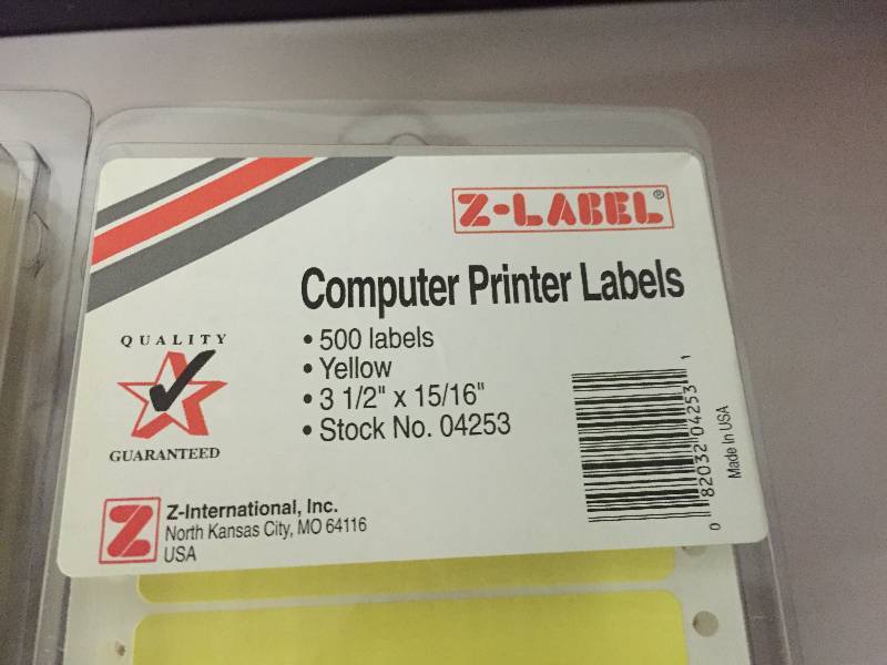lot 34 image: BANDANAS AND PRINTER LABELS