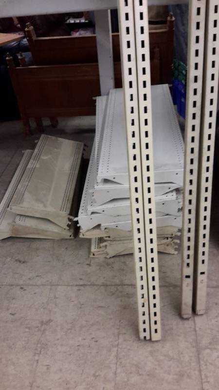 lot 45 image: Assortment of metal shelving