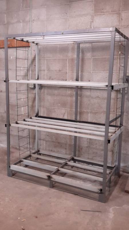 lot 77 image: Welded metal shelving