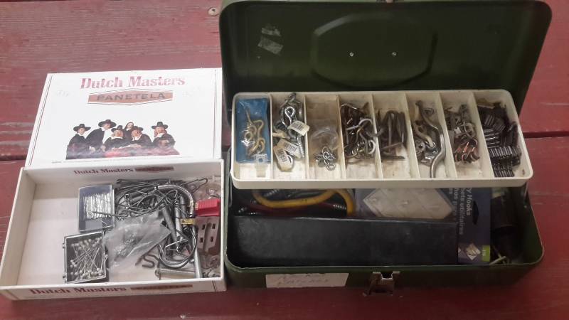 lot 111 image: Toolbox and cigar box