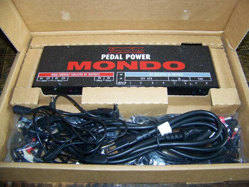 (1) Pick Guard and (1) VooDoo Lab, Pedal Power Mondo Unit and Cables
