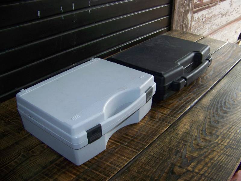 (2) Small, Hard-Sided, Plastic Cases
