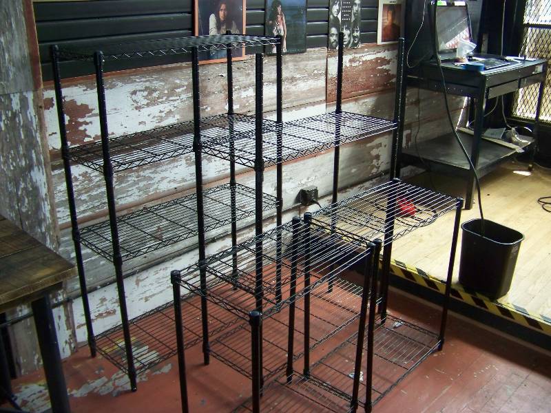 (4) Black, Wire Racks  Shelves