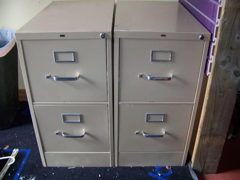 (2) HON, Metal, 2-Drawer File Cabinets