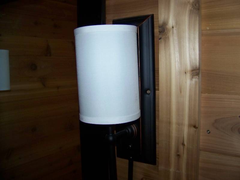Mirror and (2) Accent Wall Lights
