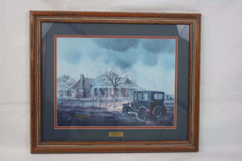 Framed Signed Print- Evening Shower