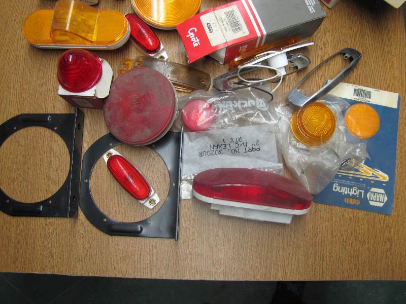 Lot of Reflectors - Amber - Red and Misc Light related items