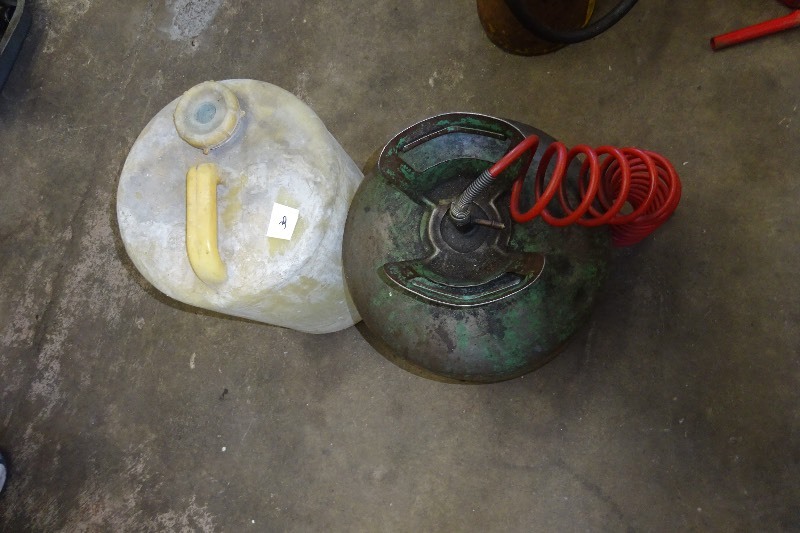 lot 30 image: Air intake and 5 gallon drum