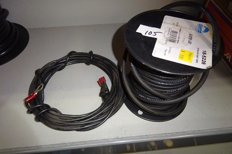 lot 105 image: Ignition wire 7 millimeter metallic core and a 10 gauge wire