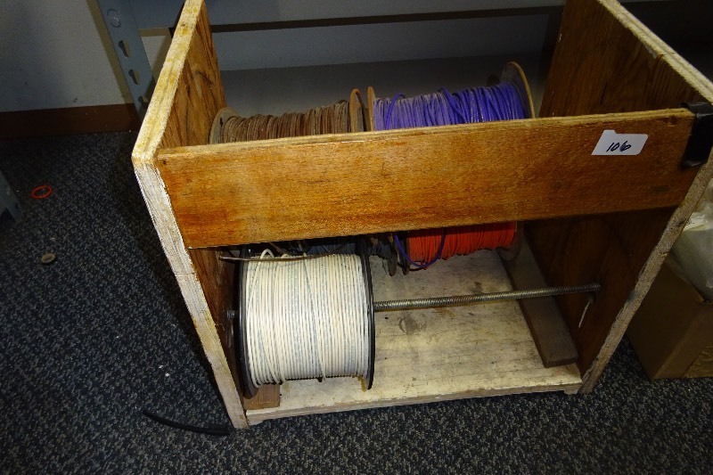 lot 106 image: 4 spools of 18 gauge wire