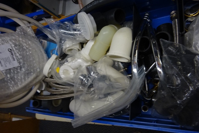 lot 133 image: Misc. plumbing fittings, hoses, pipes
