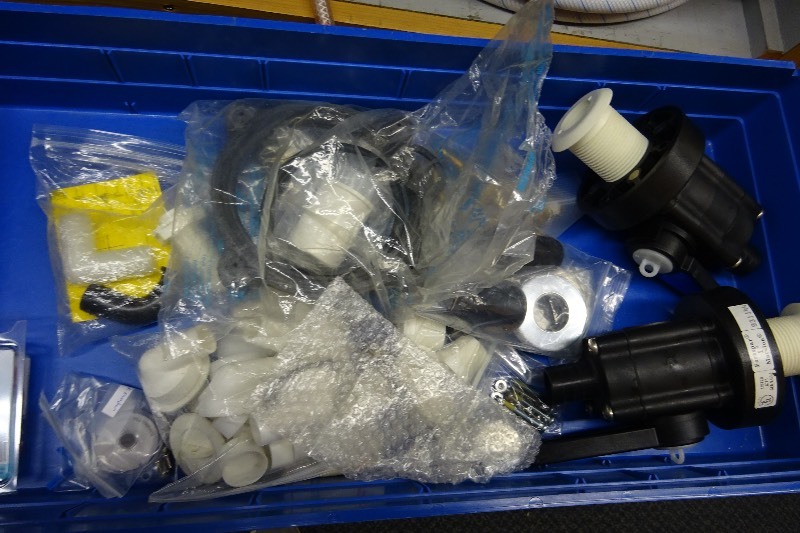 lot 134 image: Misc. plumbing and thru hull fittings