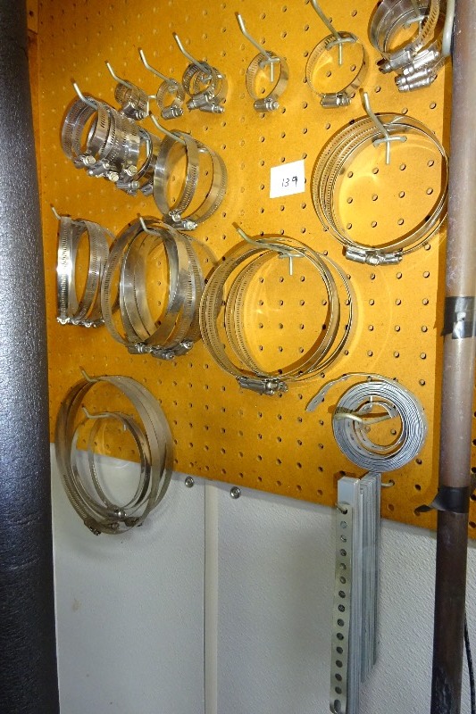 lot 139 image: Misc. hose clamps