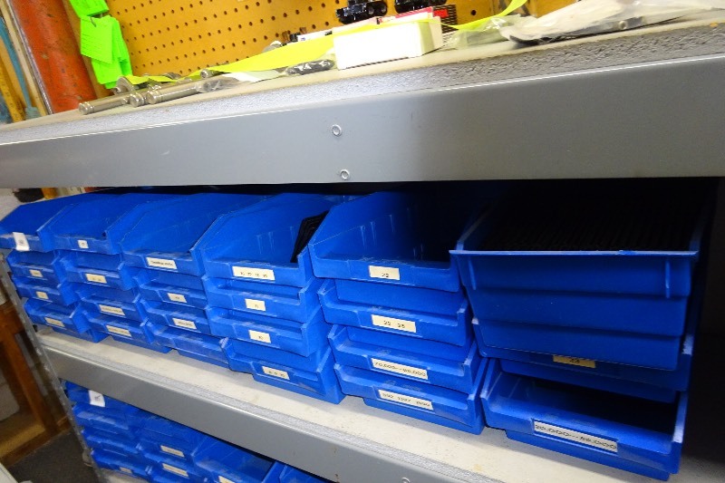 lot 144 image: Lot of plastic parts bins