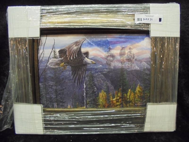 lot 5 image: Framed Art - Military - May Freedom Forever Fly