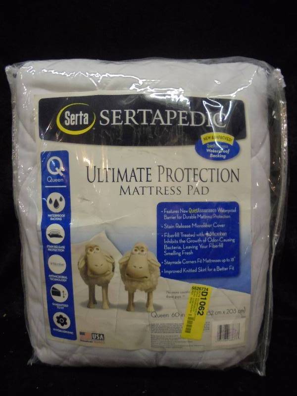 lot 9 image: Sertapedic Mattress Pad - Queen