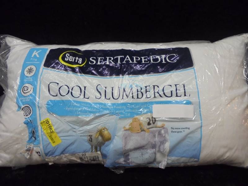 lot 10 image: Sertapedic Cool Slumber Pillow - King