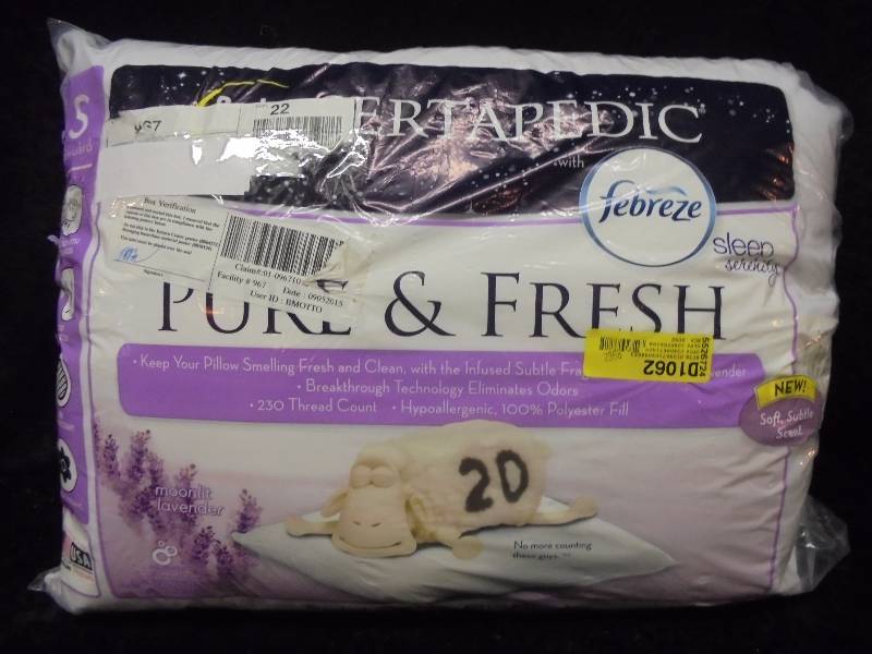lot 11 image: Sertapedic Pure & Fresh Pillow - Standard