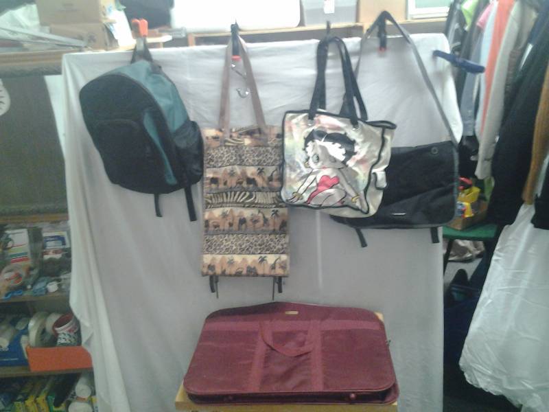 Lightweight Suitcase With Other Shopping & Tote Bags