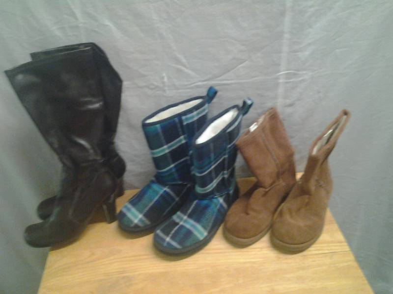 3-Pair Ladies Boots size 7-8