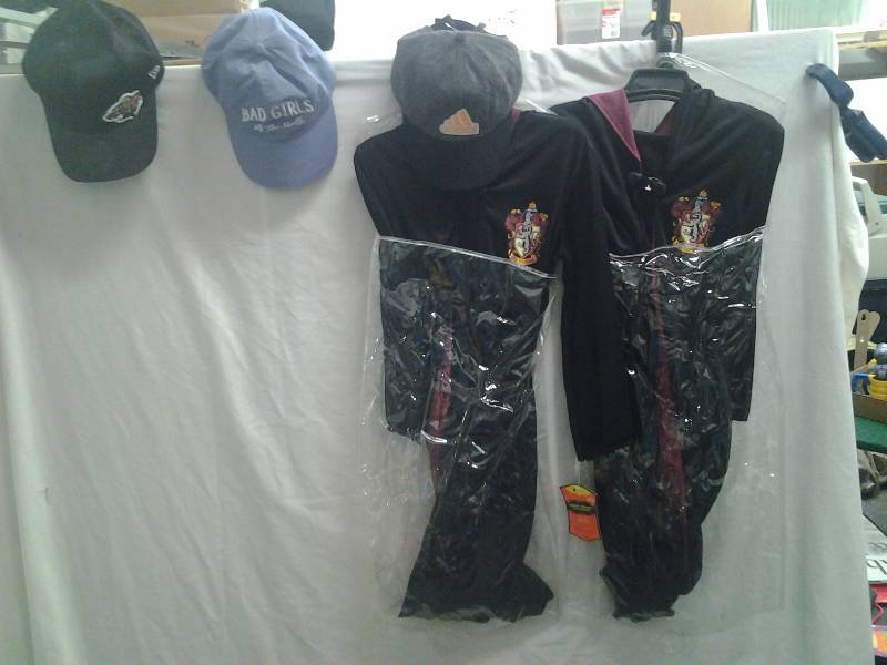 2-Girls Harry Potter Costumes With Gryffendor Monograms & 3 Baseball Caps